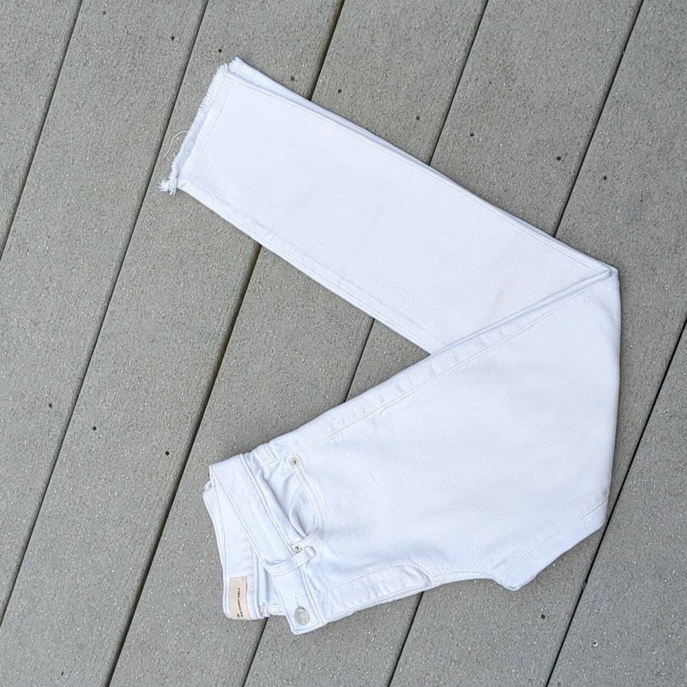 Gap Chewed Hem 25R True Skinny Ankle White Jeans | Gap White Ankle Jeans